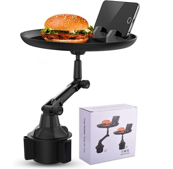 Auto Tisch Tablett, 360°Verstellbares mit Handyhalterung,