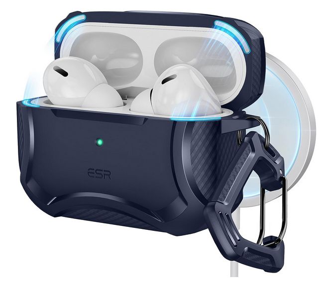 Airpods Pro 2 Hülle mit HaloLock, Cyber Armor Panzer