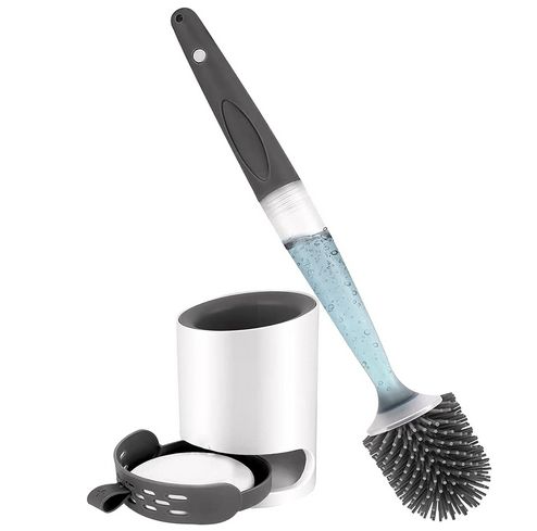 Toilettenbürste mit Spülmittelspender, (2 Pack)
